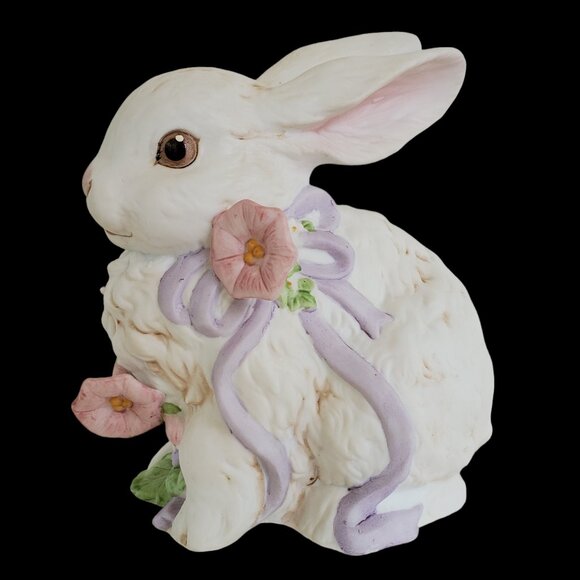 Enesco Bunny Rabbit Wind Up Figurine Musical Oh What a Beautiful Morning Taiwan - Picture 9 of 10